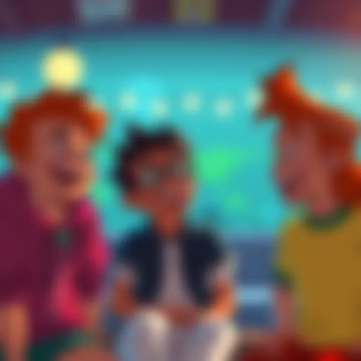 A humorous scene from Zatch Bell showing characters laughing together, capturing the show's comedic spirit.