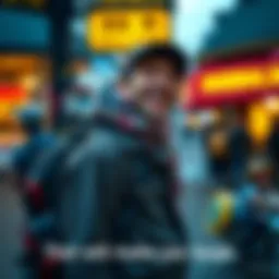 A humorous meme showing a traveler with a backpack laughing at a travel mishap, capturing the joys of life on the road.