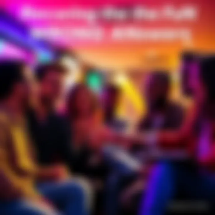 A group of friends laughing and sharing their funny guesses about the question 'Who is Guy?'