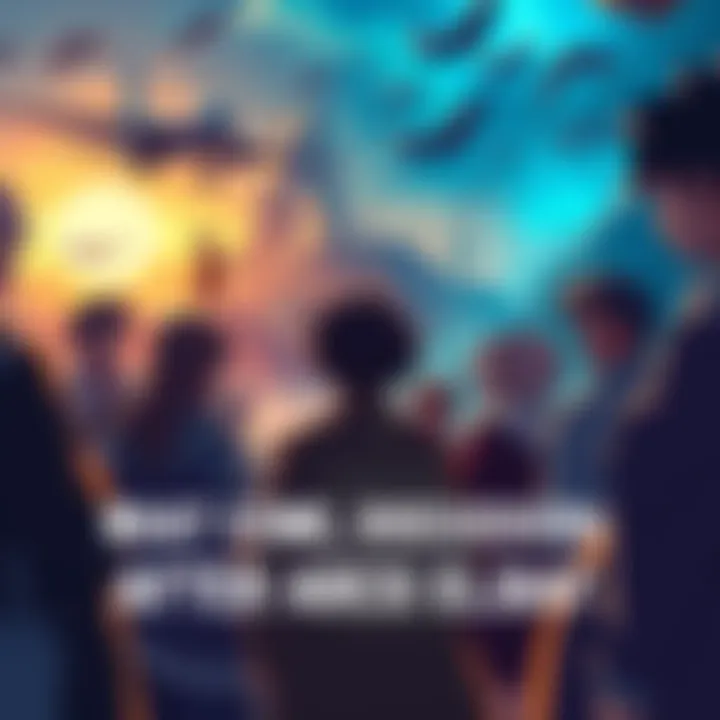 Fans sharing theories and predictions about the series after Elbaf, with illustrations of iconic characters and adventurous scenes in the background.