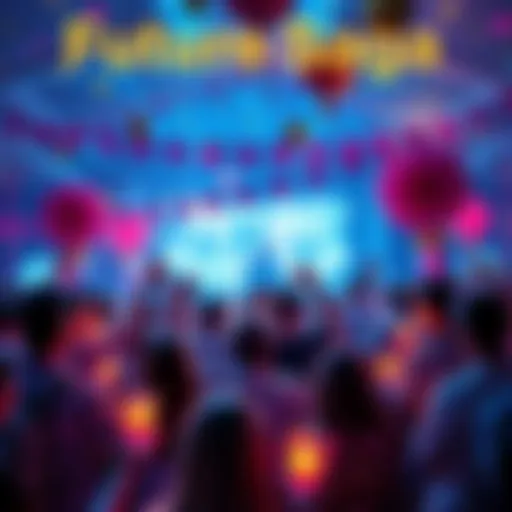 Future Saga Celebration A graphic showing fans celebrating the upcoming Future Saga release with colorful decorations and exciting visuals, hinting at new game features, characters, and events expected in October.