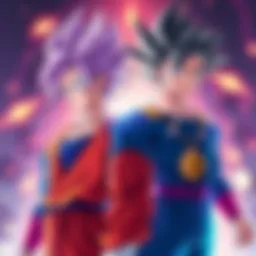 Fan-made artwork showing Future Trunks and Future Gohan together, showcasing their unique designs and special powers.