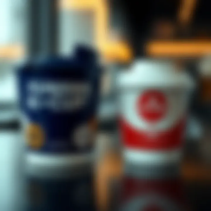 Comparison of Fuwawa and Noel K-Cups displaying their similar sizes and shapes.