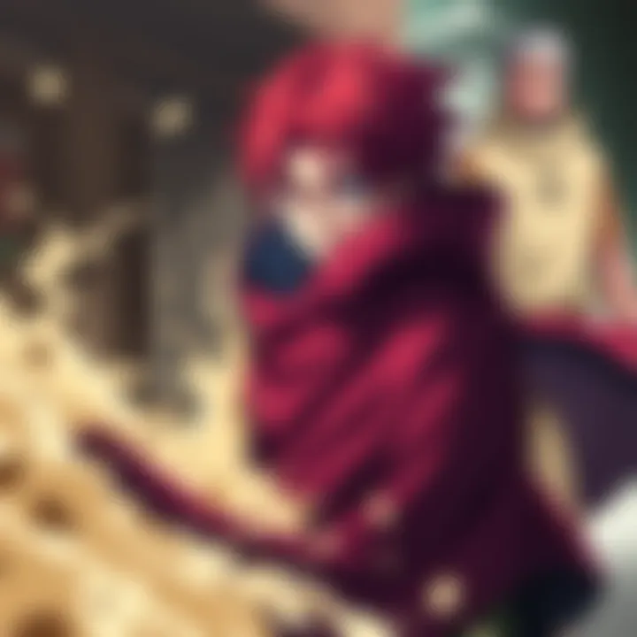Gaara in Jinchuriki Cloak Gaara with his Jinchuriki V1 and V2 cloaks partially transformed, showing sand swirling around him and a determined expression.