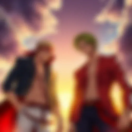 Gaban and Sanji stand side by side, showcasing their contrasting styles and roles in One Piece.