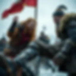 Gaban and Shanks hesitate instead of grabbing Harald's leg to escape danger