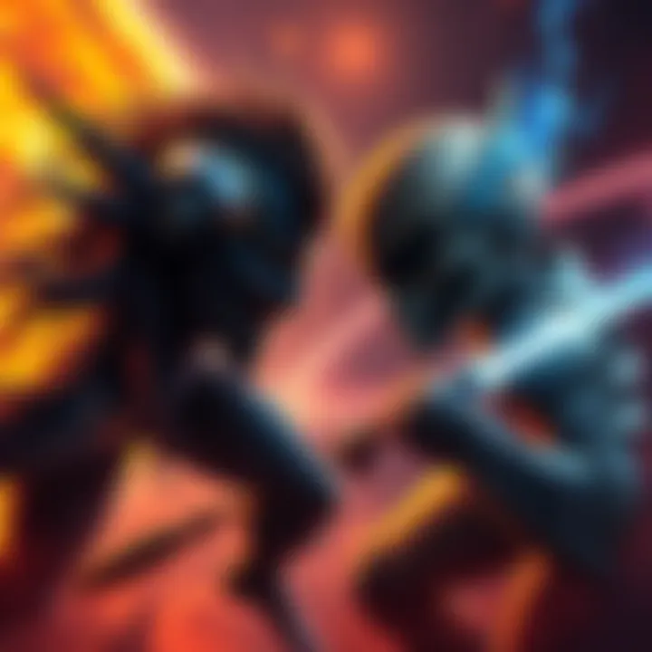 Gaban and Saturn facing off in an intense battle scene, showcasing their strengths and weaknesses