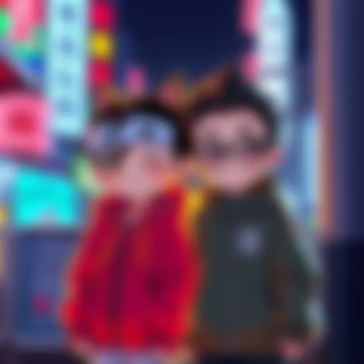 Gabu-Chan with bright colors stands next to Edward, showcasing their close bond as siblings