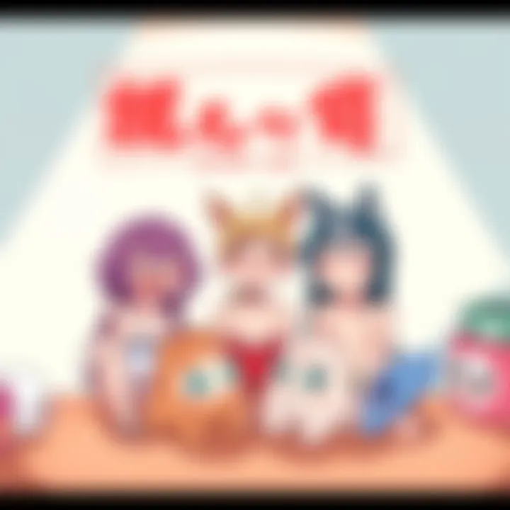 A colorful illustration of Gachiakuta characters with humorous expressions, sitting together while discussing their underwear and the associated scents.