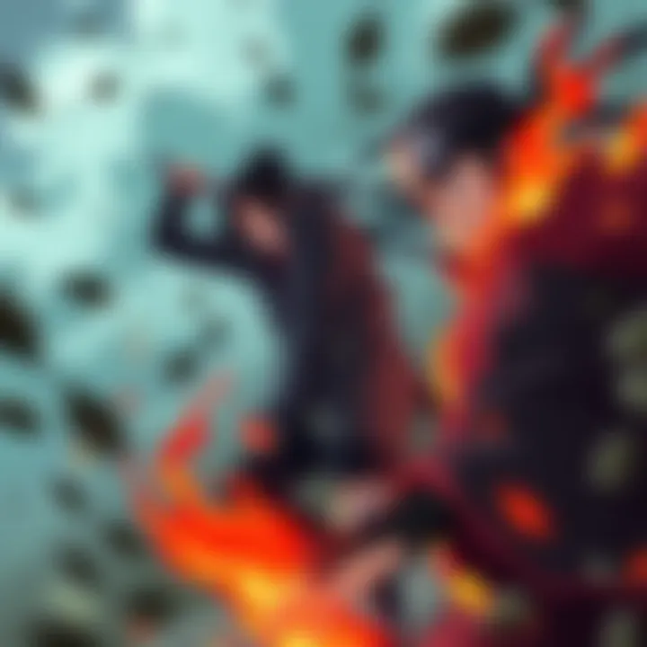 Gai fighting valiantly while Neji appears reflective, symbolizing their contrasting fates in the Naruto series.