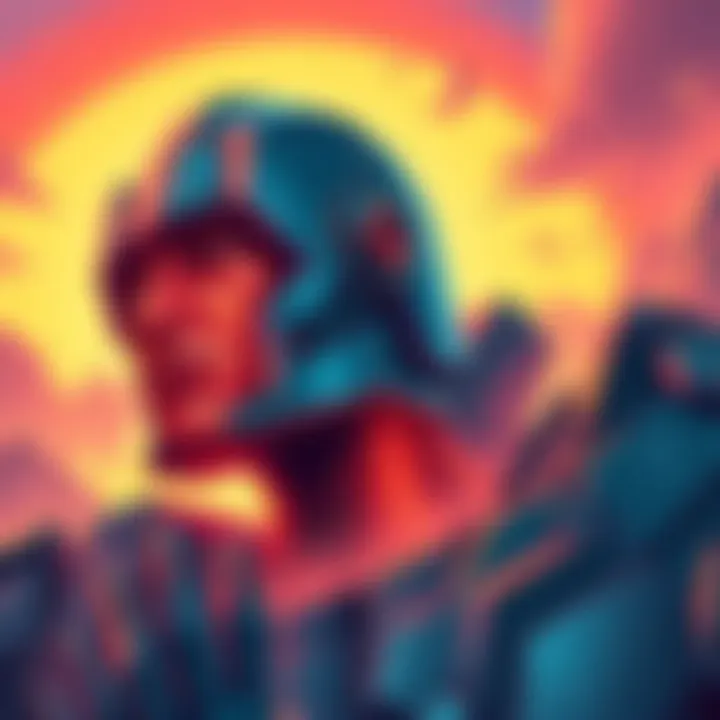 An artist replicates the Titan art style inspired by the Galliard brothers, showcasing vibrant colors and distinct shapes.