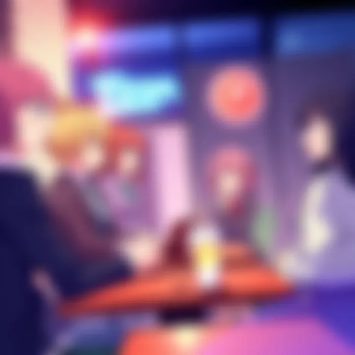 Scene featuring main characters discussing plot points in Gals Can't Be Kind to Otaku Episode 8