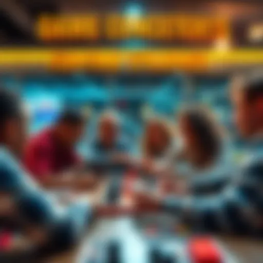 A group of people playing board games while laughing and strategizing together