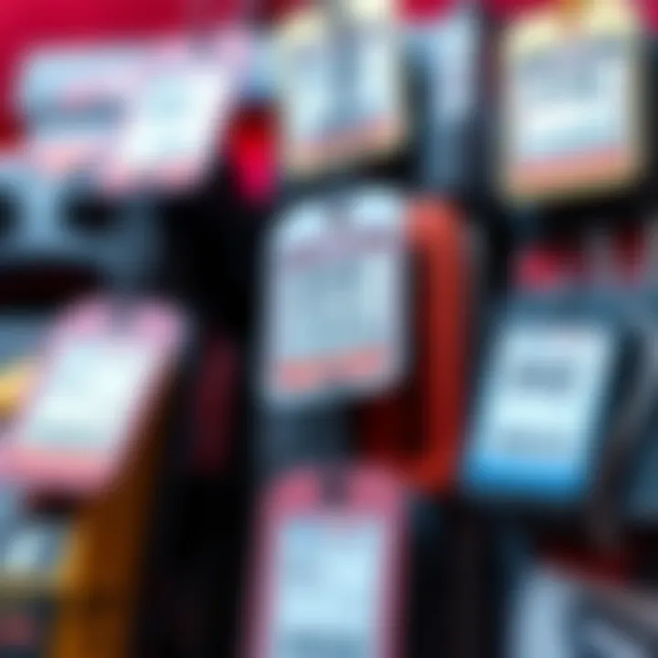 Price tags attached to various video games showcasing high prices and rarity