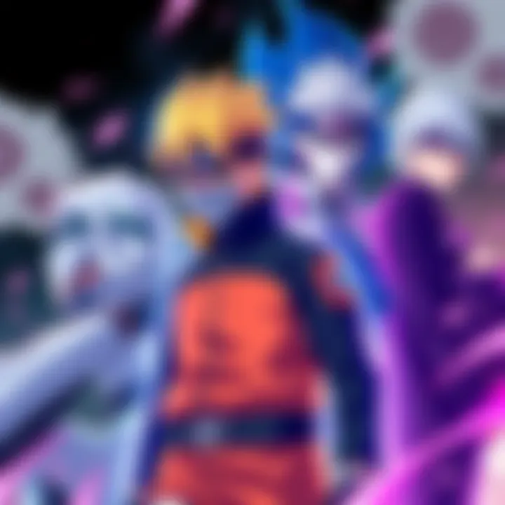 Adult Boruto, Delta, Koji, and Code featured in the latest game update, with a focus on their character designs and abilities.