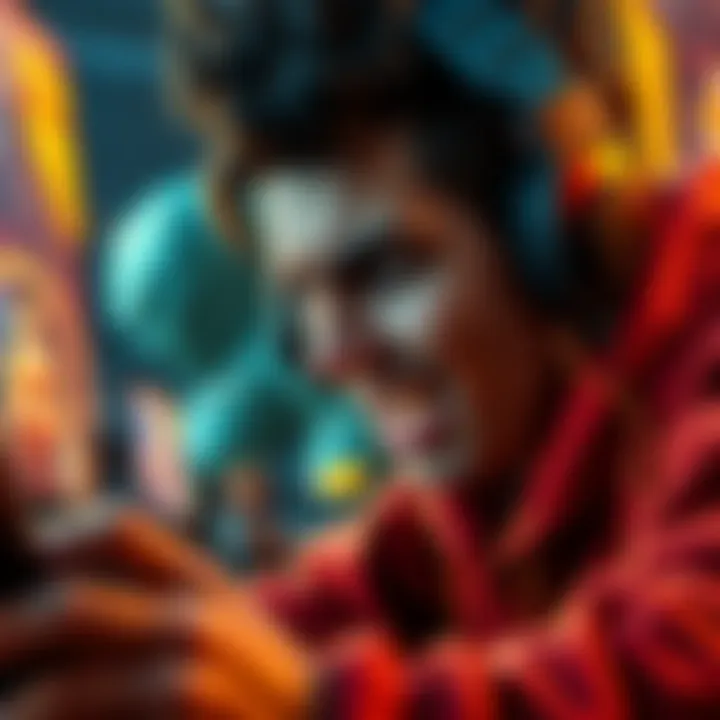 A gamer looks frustrated while playing a video game featuring Teq Broly, showcasing intense gameplay and emotion.