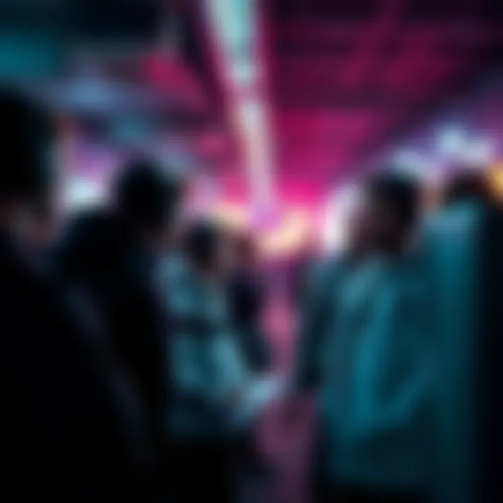 A group of frustrated gamers in a virtual lobby discussing strategies to report a cheater during a gaming event