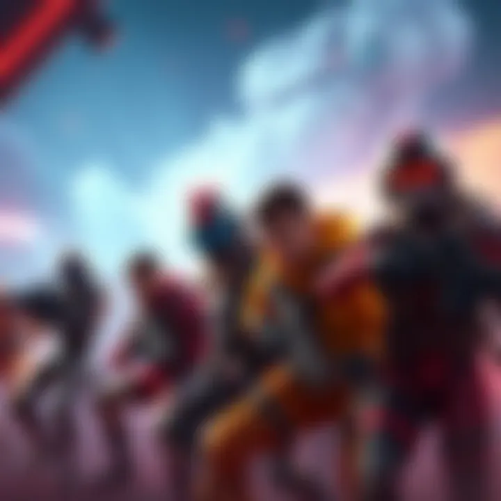 A group of diverse gaming characters working together in a mission setting, symbolizing teamwork and accessibility in gaming.