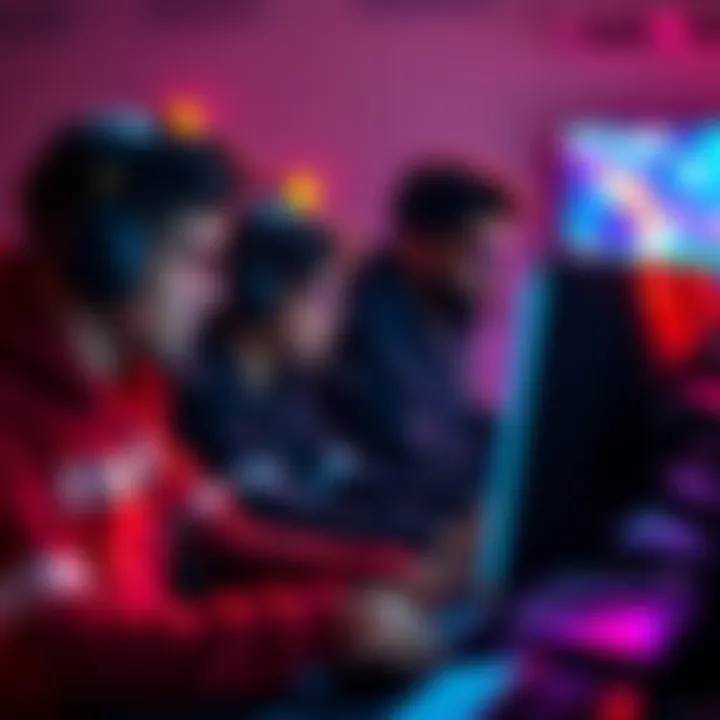 A diverse group of gamers discussing strategies in front of their computers, highlighting teamwork and fairness in gaming.