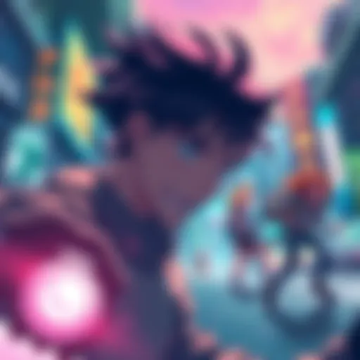 Concept art of Garnt's anime project featuring dynamic characters and vibrant scenes inspired by anime style