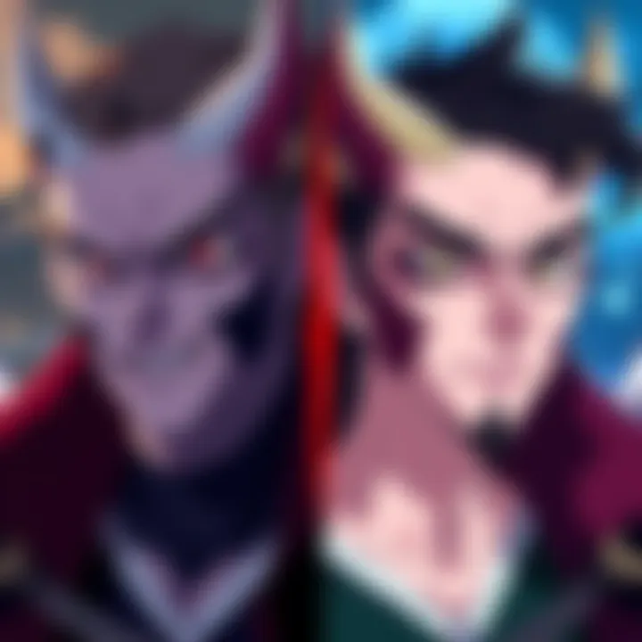 Side-by-side comparison of Garou's character redesigns showcasing changes in expression and style