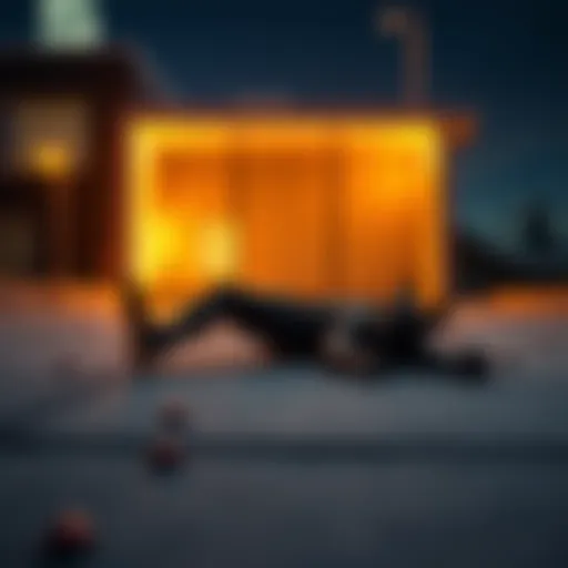 Garou frame lying on the ground after falling from the roof