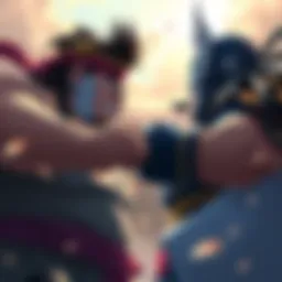 Garp and Akainu face each other, ready for battle, showcasing their intense rivalry and unique abilities.