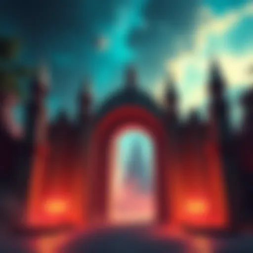 A logo representing the proposed name 'Gateway Between Sanctums' featuring an archway symbolizing connection and community.