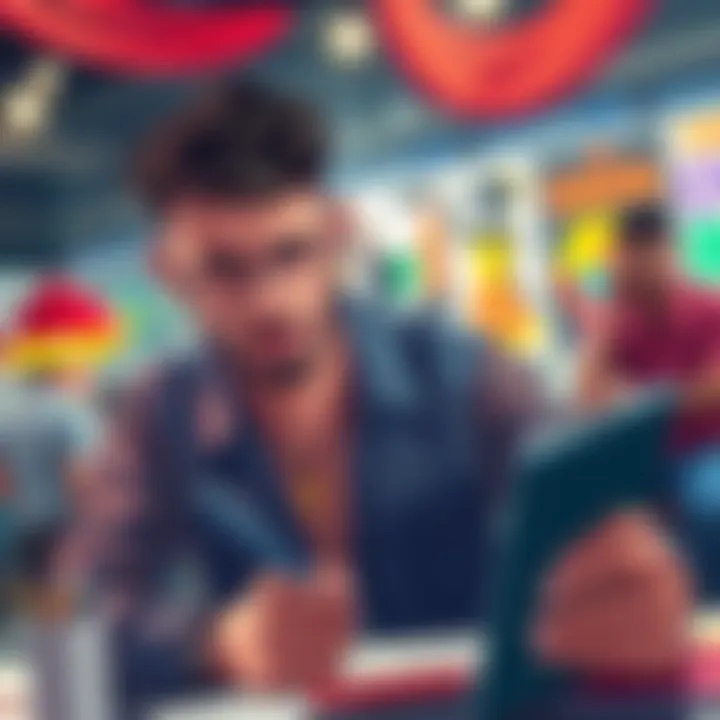 Gaygay Illustrating for Fans Gaygay drawing colorful illustrations, showing his focus on visual art to engage his audience.