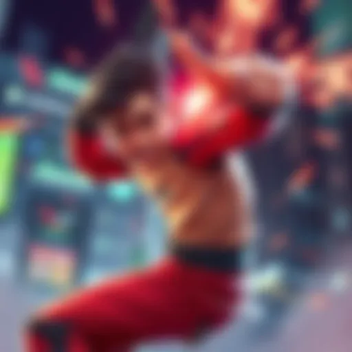A character in an action pose using Gear 2nd technique, showcasing dynamic movement and energy.