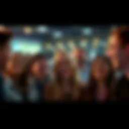 A group of people sharing heartfelt moments, showing various emotions like joy and sadness during a gathering.