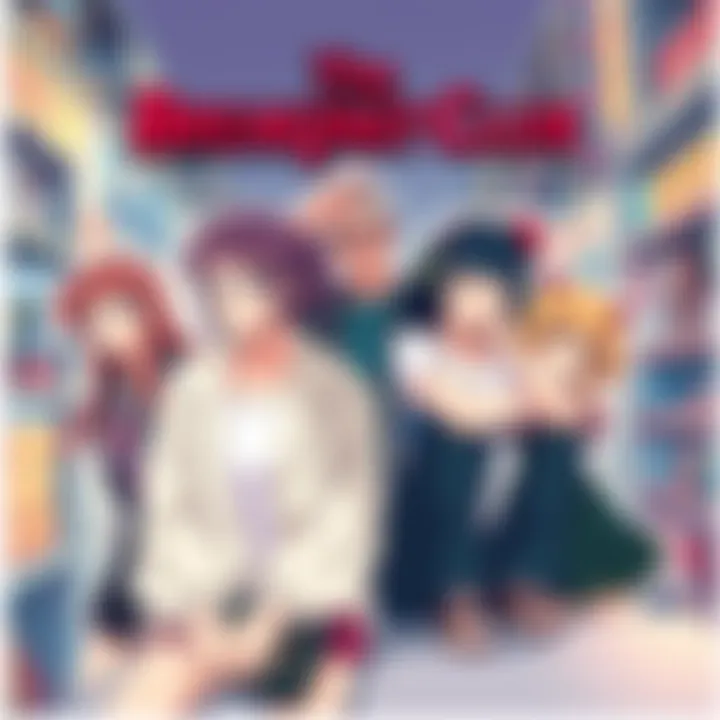 Sticker featuring Ghibli girls in a pose inspired by The Breakfast Club movie poster