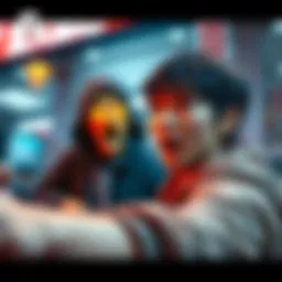 Gigguk Surprised by Character Gigguk looking shocked at an unexpected character in his video