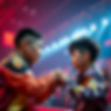 Gilbert Wu and Xia Yan Matchup Gilbert Wu and Xia Yan facing off in an intense competition setting with fans cheering in the background.