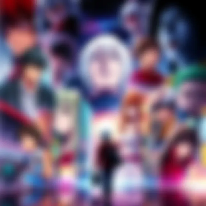 Gintama Opening Theme Montage A colorful collage of Gintama opening scenes featuring characters and music visuals