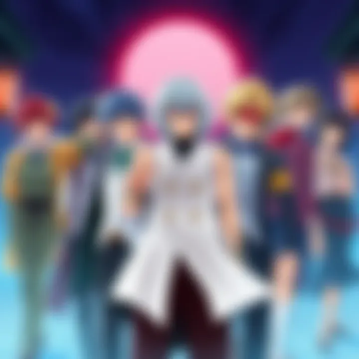 Popular Gintama characters showcasing their unique traits and quirks in fun TikTok-style poses