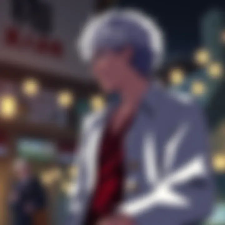 Gintoki from Gintama reflecting on his past and character growth in a pivotal scene from episode 305