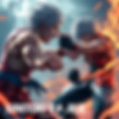 Gintoki and Hosen in intense battle Gintoki and Hosen face off in an epic fight, showcasing their fighting skills and techniques