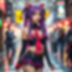 Giovanna Queen in a colorful Misa cosplay, showcasing her character design on Instagram