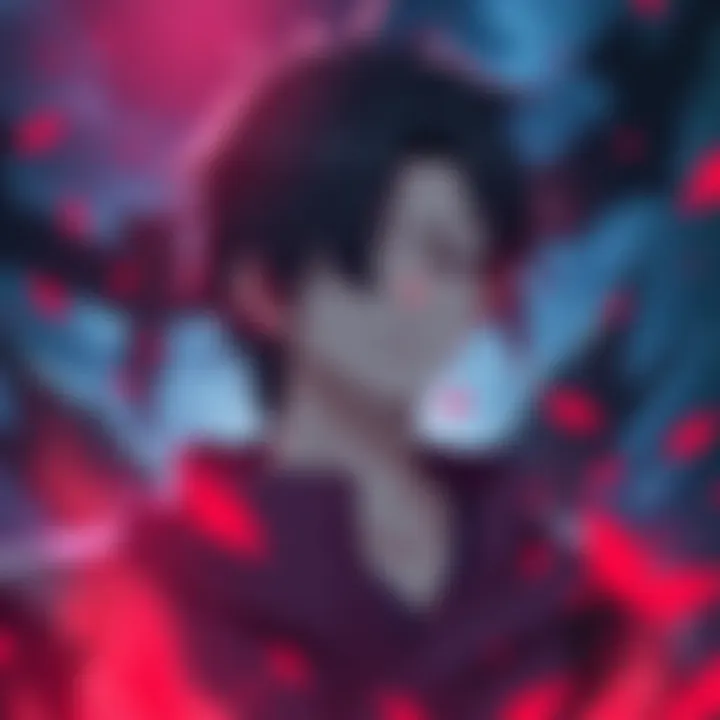 Giyuu stands alone, showing emotional pain and scars, with one eye closed, symbolizing his struggles after losing Sabito.