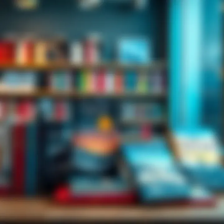 A variety of books from Glacier Bay Books collection displayed on a table, featuring different genres and colorful covers.
