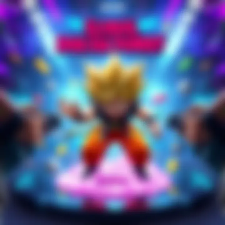 A vibrant image showcasing a global Dokkan with colorful graphics and gaming elements, attracting gamers and enthusiasts.