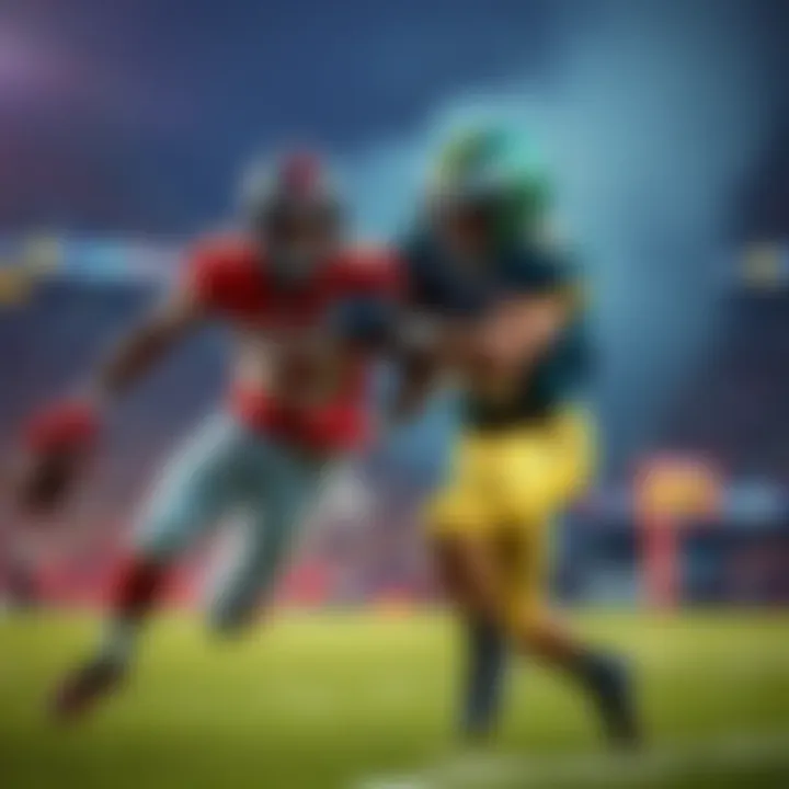 Gocker and Bomber working together on the field to block an opponent during a game