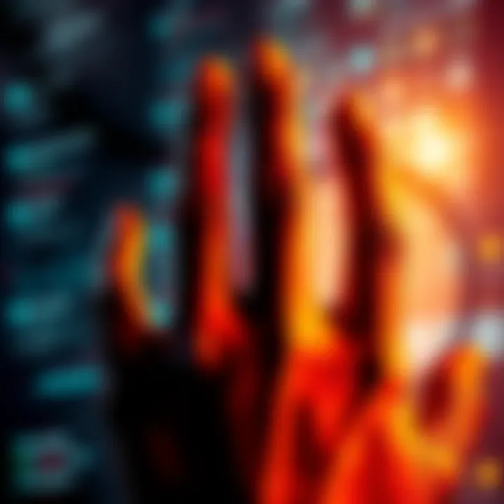 A digital representation of varied search queries reflecting the interests and fears of fictional characters called the God Hand.