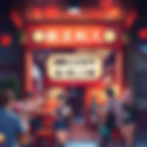 A cozy café scene with a sign announcing the end of Goddess's Cafe Terrace, surrounded by fans reflecting on the series.