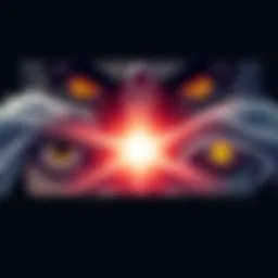 Godly Eyes Illustration of various deities, each with striking, powerful eyes like Zeus and Odin, showcasing their divine nature.