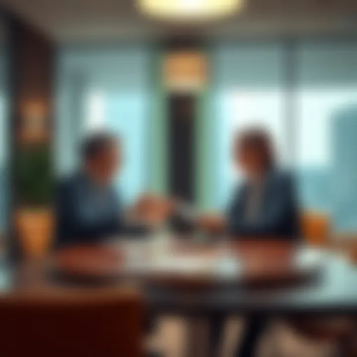 Goeosei and Shamrock discussing tax strategies in an office setting without Imu tax.