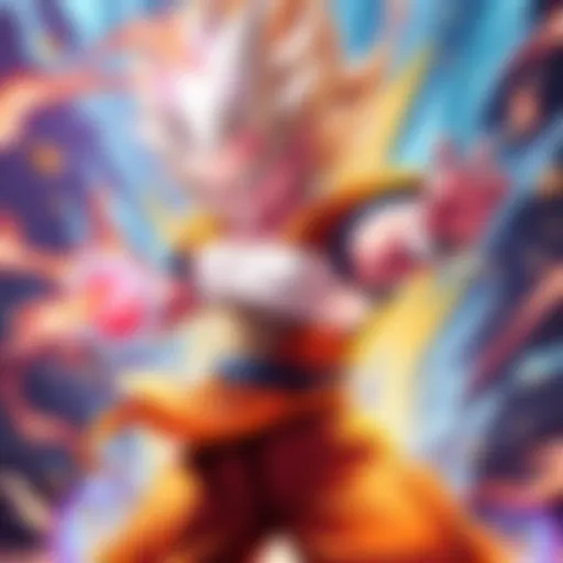 SSj4 Gogeta battles valiantly during the anniversary showdown, showcasing his strength and determination against opponents.