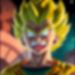 Gogeta with a wide smile, radiating joy and confidence