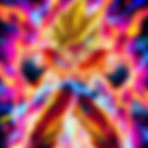 Gogeta UL Status Gogeta in a dynamic pose showcasing his new Ultimate Level status, surrounded by vibrant energy effects, representing fan reactions and debates.